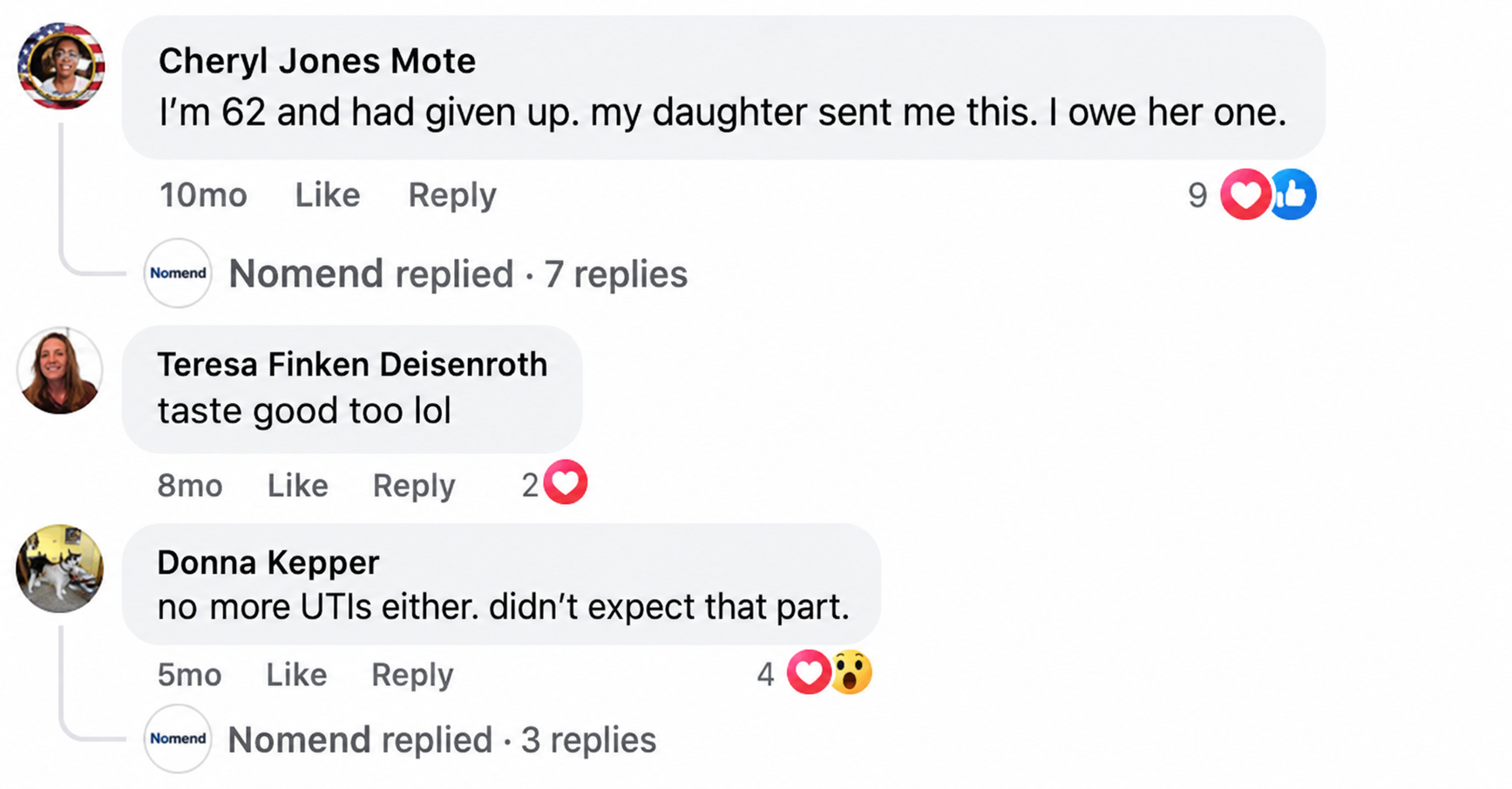 Customer comment