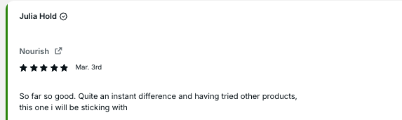 Customer comment